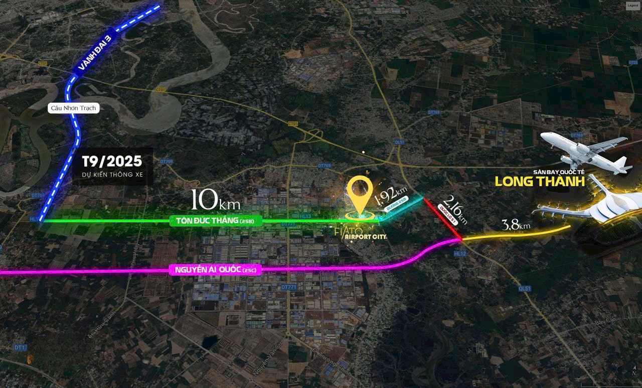vị trí căn hộ fiato airport city